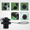 2PCS Air Valve  Screw For Inflatable Boat Fishing Boats Raft Airbed Black