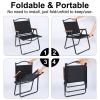 YSSOA Folding Camping Chair for Adults with Handle and Storage Bag, Small Size, 253lbs Load Bearing Collapsible Outdoor Furniture for Leisure, Beach,