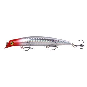 New Luya Water Surface Wave Climbing Plastic Fish Bait 12.5cm 14g (Option: Redhead Silver)