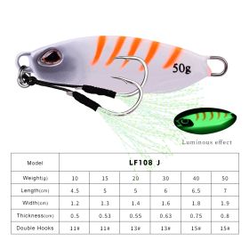 Long Throw Submerged Metal Decoy Fishing Gear (Option: Color J-10G)