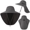 Wide Brim Bucket Hat with Neck Cover Quick Dry Large Brim Fishing Hat Outdoor Sports Jungle Hiking Hat Men Fishermen Sun Hat Cap