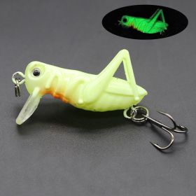 Fishing Bionic Grasshopper Lure; Wobbler Hard Bait For Freshwater 3g/0.11oz 35mm/1.38in (Color: Color-E)