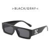 New Black/white Rectangle Sunglasses Man Driving Shades Male Sun Glasses Brand Designer Fishing Travel Vintage Oculos De Sol