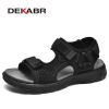 DEKABR Summer Men Casual Beach Outdoor Water Shoes Breathable Trekking Fashion Sandals Fishing Genuine Leather Leisure Shoes