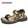 DEKABR Summer Men Casual Beach Outdoor Water Shoes Breathable Trekking Fashion Sandals Fishing Genuine Leather Leisure Shoes