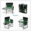 Camping Directors Chair, Heavy Duty,Oversized Portable Folding Chair with Side Table, Pocket for Beach, Fishing,Trip,Picnic,Lawn,Concert Outdoor Folda