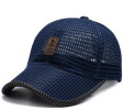 Breathable Full Mesh Baseball Cap Light Gray / Blue Quick Outdoor Leisure Fishing Hat