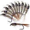 5-30Pcs Black Back Rabbit Ear Wire Nymph Flies Trout Fly Fishing Lures 10# For Freshwater Saltwater