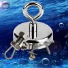 Super Strong Neodymium Fishing Magnets with Countersunk Hole Eyebolt for Salvage Magnetic Fishing Deep Sea Fishing Magnets Holde