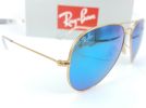 Ray Ban 3025 112/17 Aviator Gold Frame with BLUR MIRROR Lens -ALL SIZES  55mm , 58mm  , 62mm